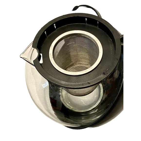 Delura Tea Pot W Stainless Infuser And 2 Cups 25 Ounce Tempered Glass Used Once - Picture 3 of 6